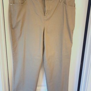 Women’s Gloria Vanderbilt Amanda Jeans Beige/Khaki Denim Pants Solid 18W